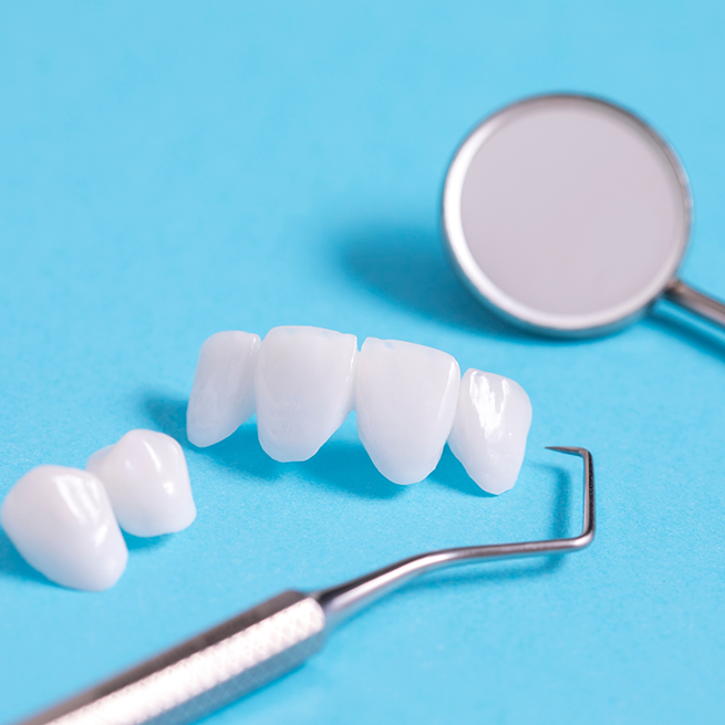 Metal-free restorations alongside dental instruments